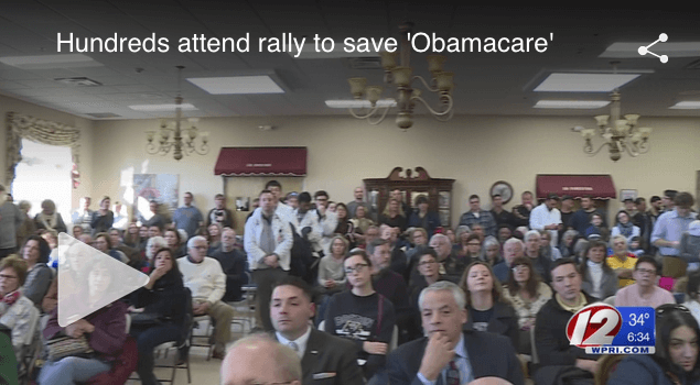 WPRI: Hundreds attend rally in Rhode Island to save Obamacare