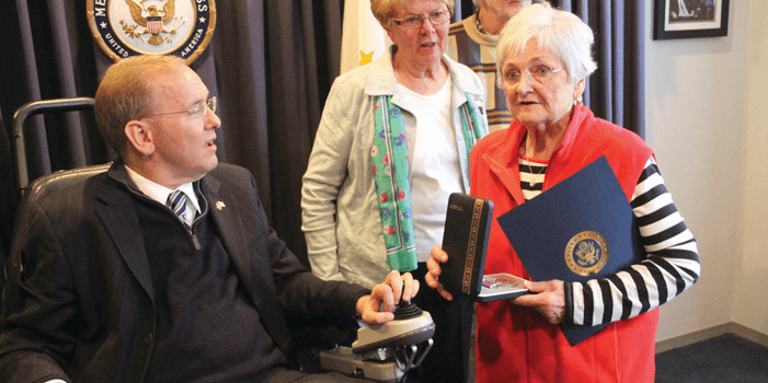 Cranston Herald: Langevin presents Purple Heart to widow of World War II veteran